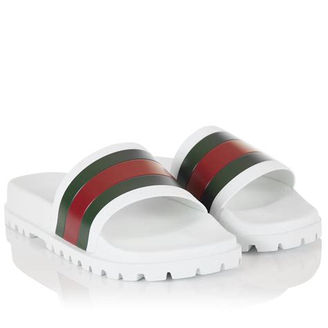 mens white gucci sliders|Gucci slides men real.